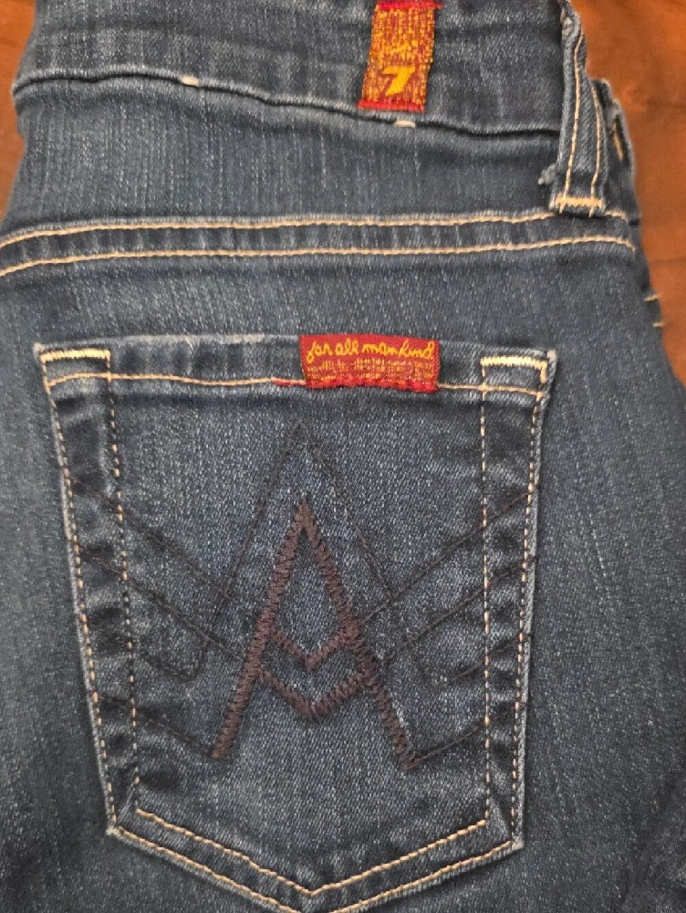 7 For All Mankind Women's Dark Indigo Bootcut Jeans